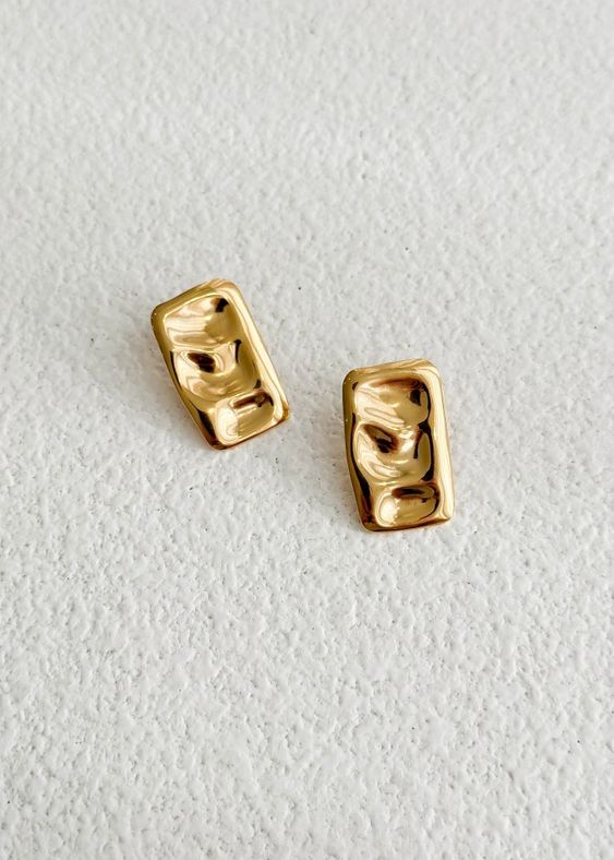 Square Demi Fine Earring 3.5 Cm