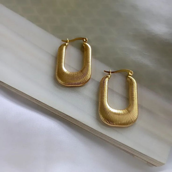 Anti Tanish Sqaure Hoop Earrings 3 Cm