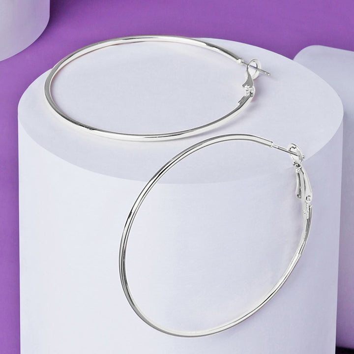 Silver Hoop Earrings - Aviksha Creations