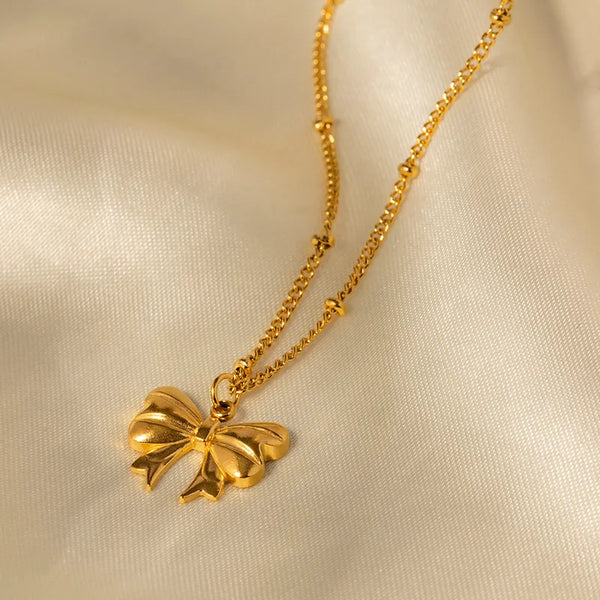 Bow Necklace 18K Gold