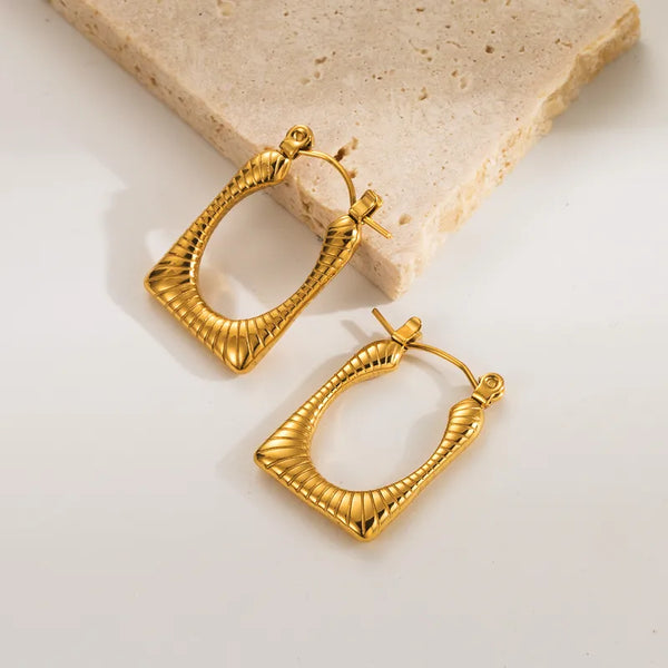 Square Hoops 18K Gold
