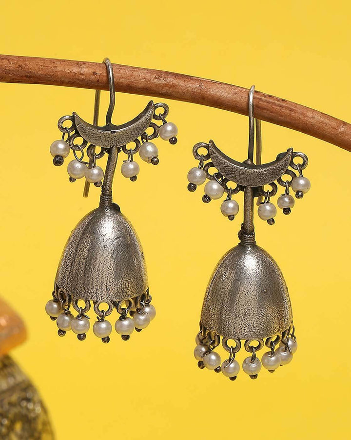 Silver Oxidized Dangler Earring for Womens and Girls - Aviksha Creations