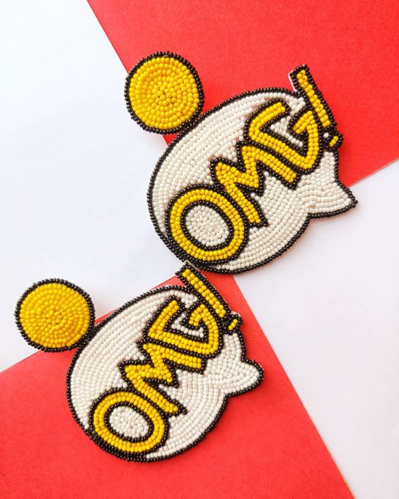OMG Beaded Earrings for Special Wear