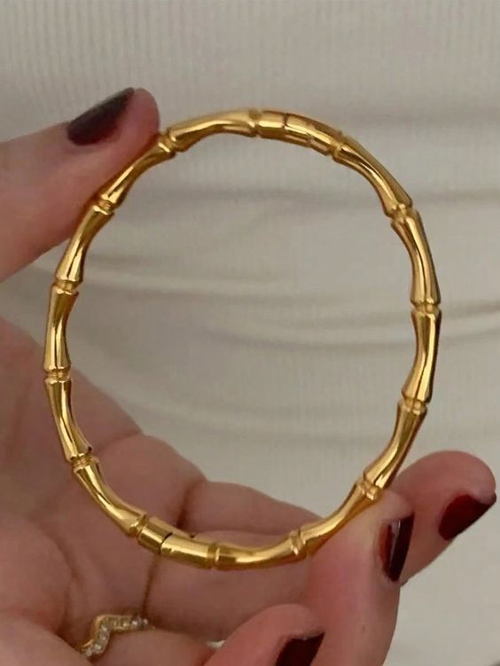 Bamboo Bracelet 18K Gold