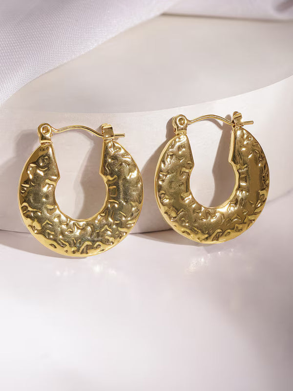 Jade Hoops 18K Gold