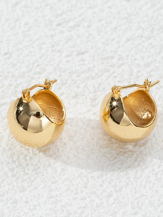 Dome Shaped Earrings for daily Wear Gold Plated - Aviksha Creations