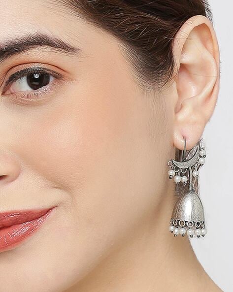Silver Oxidized Dangler Earring for Womens and Girls - Aviksha Creations
