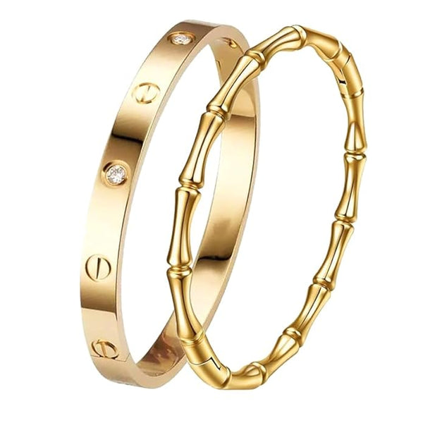 Combo Set of 18K Gold Bracelet