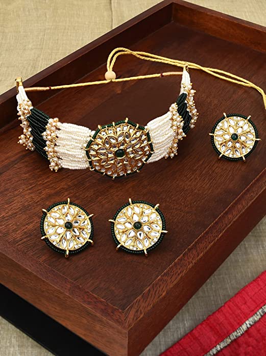 Necklace Set combo with Paired Earrings and Maang Tikka Ethnic Wear