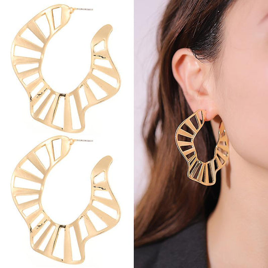 Brass Hoop Earrings for Womens and Girls - Aviksha Creations