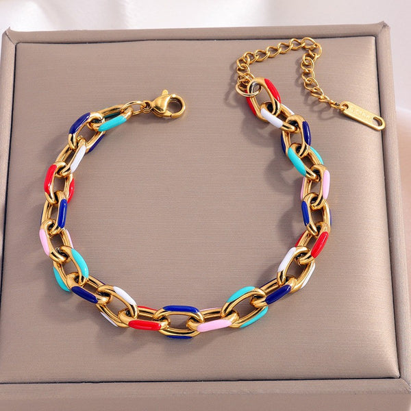Multi Colour Bracelet 18K Gold