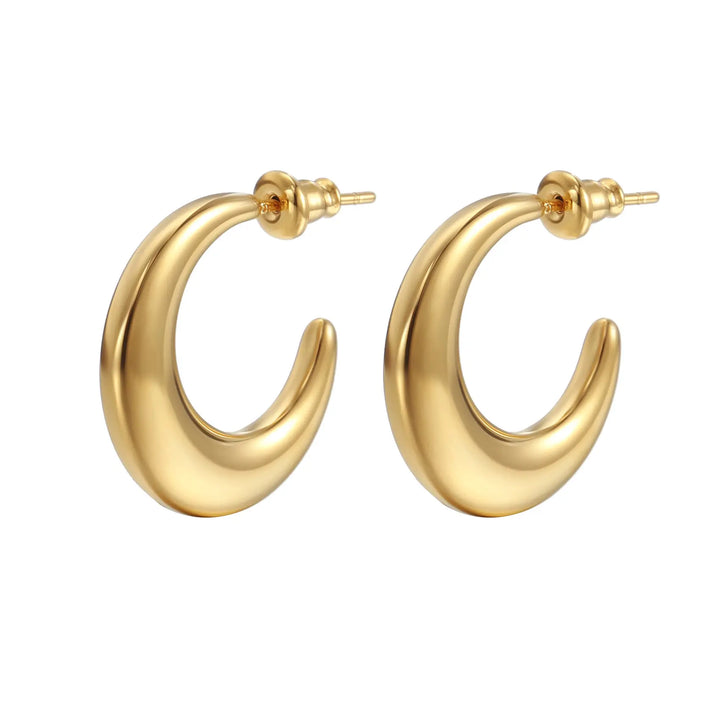 Gold Plated hoops Earrings - Aviksha Creations