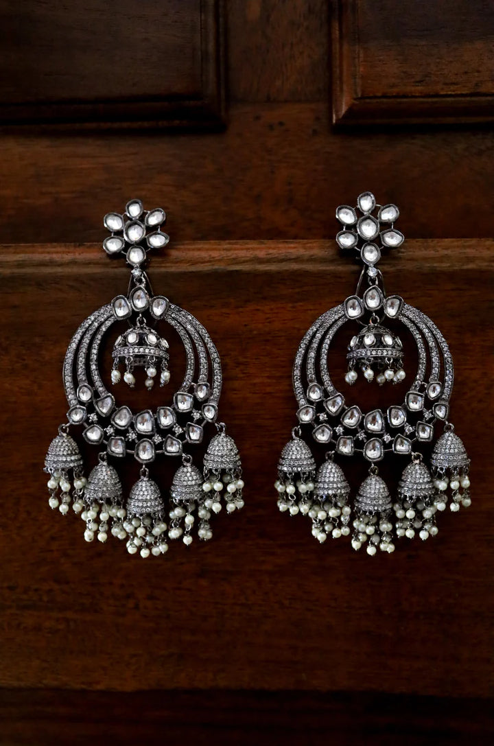 Black Polish Big Earrings for Ethnic and Fashion Wear - Aviksha Creations