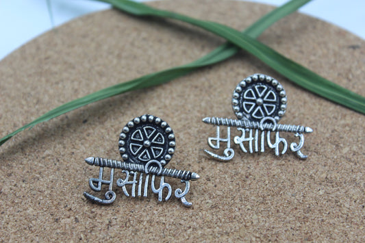 Studded Silver Earrings for Ethnic Daily Wear