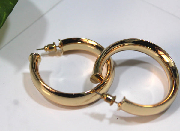 Gold Plated Big Hoops
