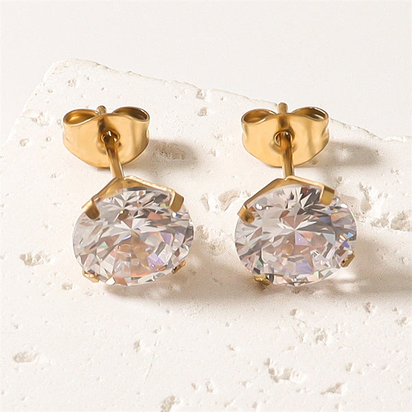 Chunky Diamond Stud 18K Gold