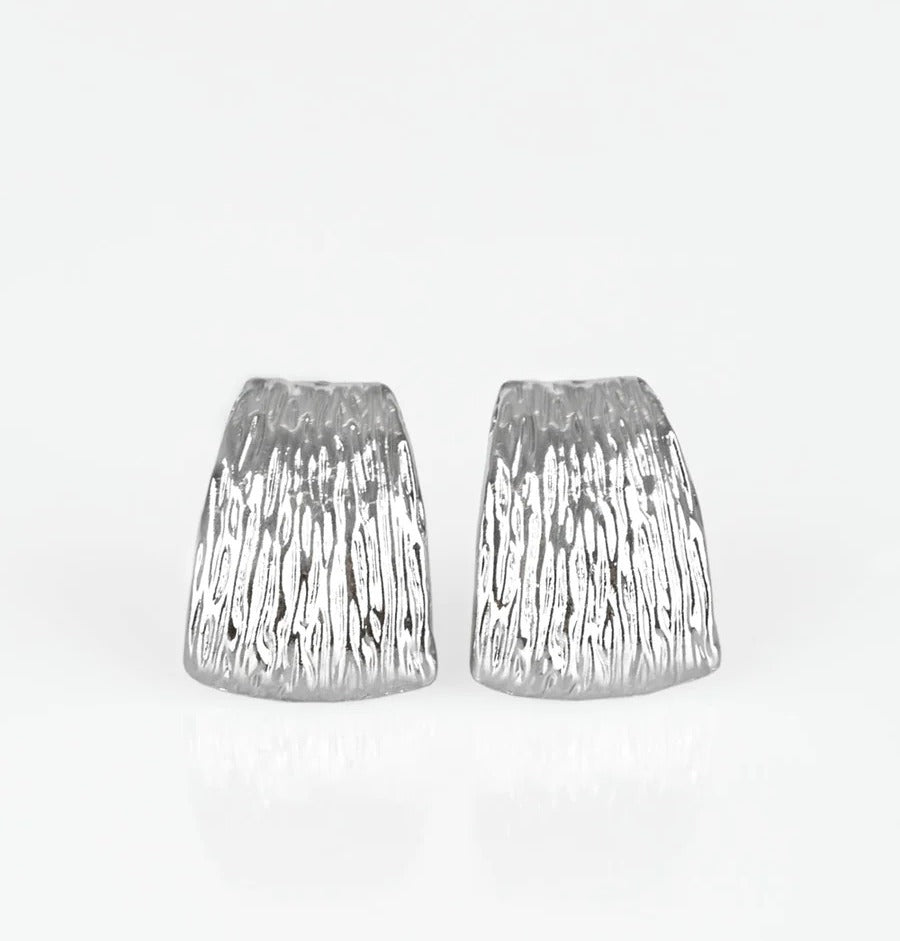 Silver Studded Clip on Earrings for Womens and Girls
