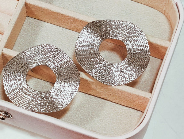 Round Brass Earrings Party Latest Wear