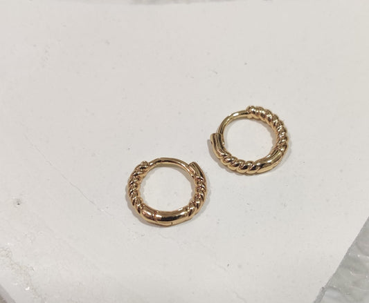 Demi-Fine Small Mini Hoops Earrings 1.2 Cm