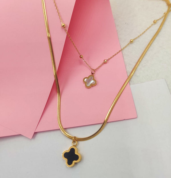 Clover 2 Layered 18K Gold