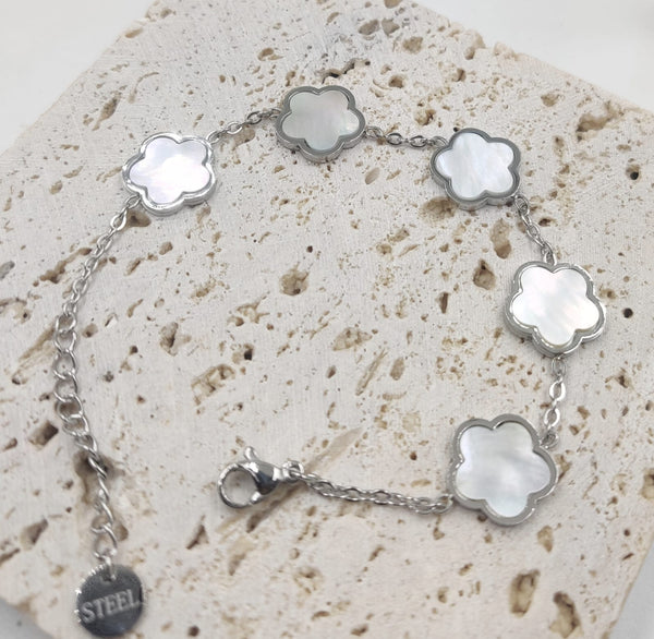 Silver Floral Anti Tanish Bracelet