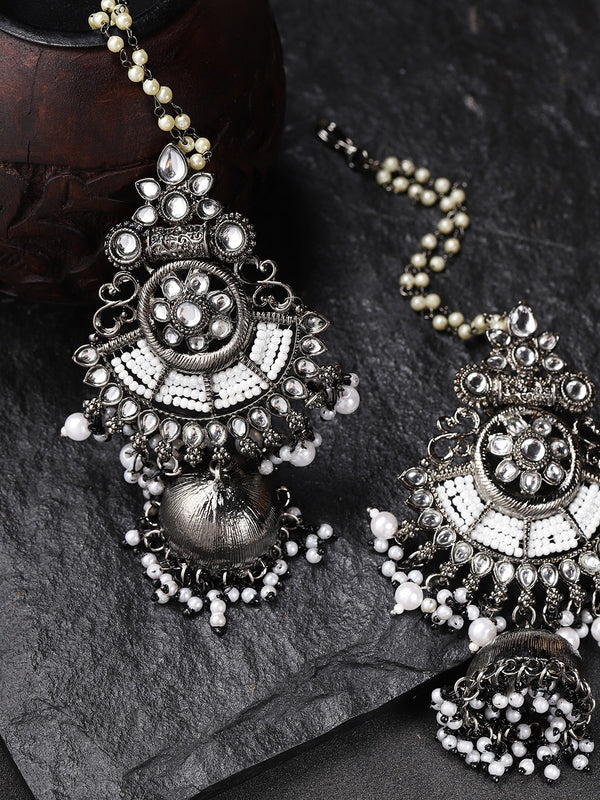 Afghani Silver Oxidised Earrings for Womens and Girls - Aviksha Creations