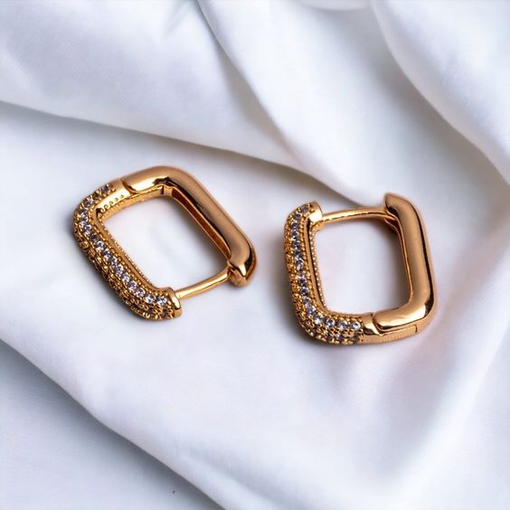 Square Hoops 18K Gold