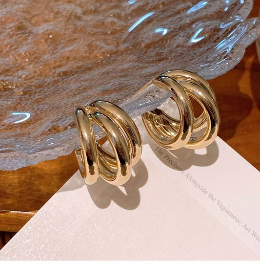 Gold Plated Round Hoops 2 Cm Size