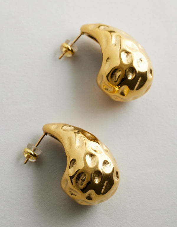 Gold and Silver Drop Water Earrings