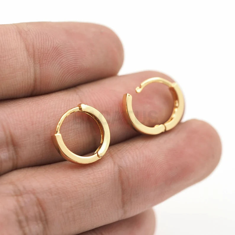 10 MM Hoops 18K Gold