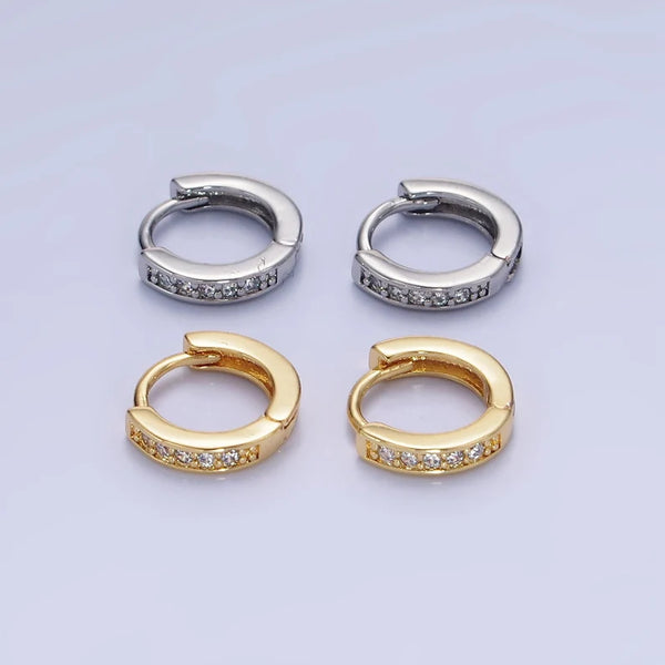 Mini AD Silver and Gold Hoops