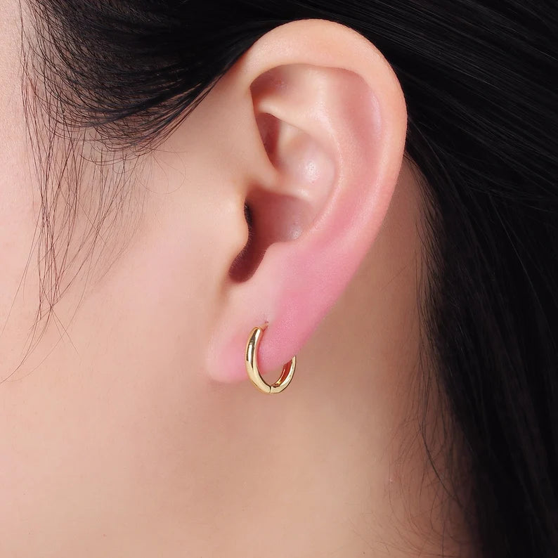 10 MM Hoops 18K Gold