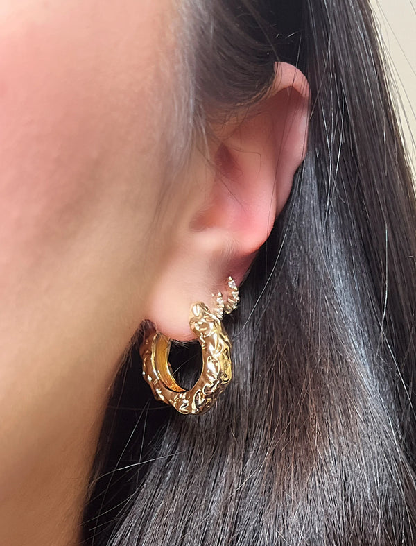 Hammered Round Hoops