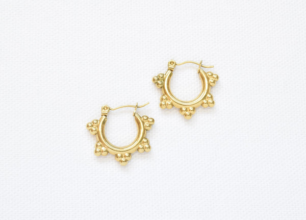 Radiant Hoops 18K Gold