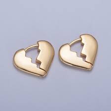 Broken Heart Silver and Gold Stainless Steel for Women and Girls - Aviksha Creations