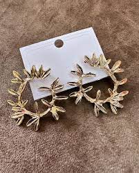Floral Gold Plated Earrings for Womens and Girls - Aviksha Creations