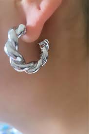 Silver Hoop Earring for Womens and Girls - Aviksha Creations