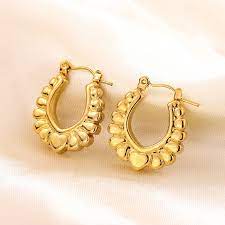 Jade Hoops 18K Gold