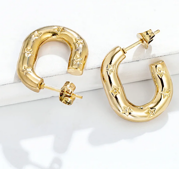 Moonbeam Hoops 18K Gold